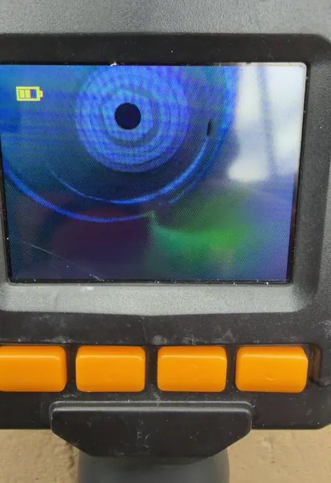 Inspection camera feed, checked on site.